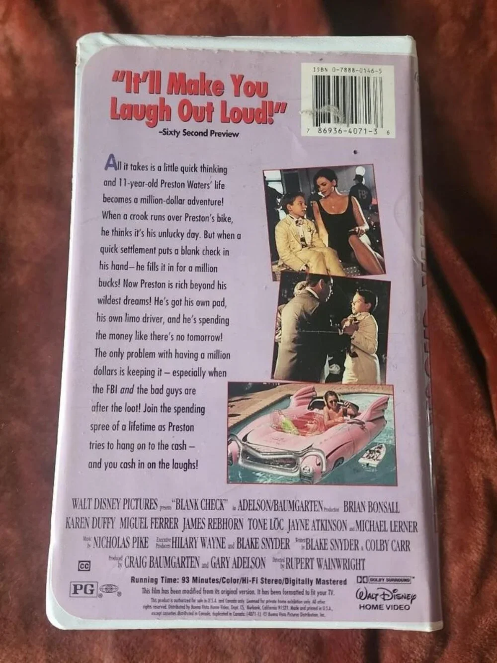 Blank Check - 1994 - VHS tape